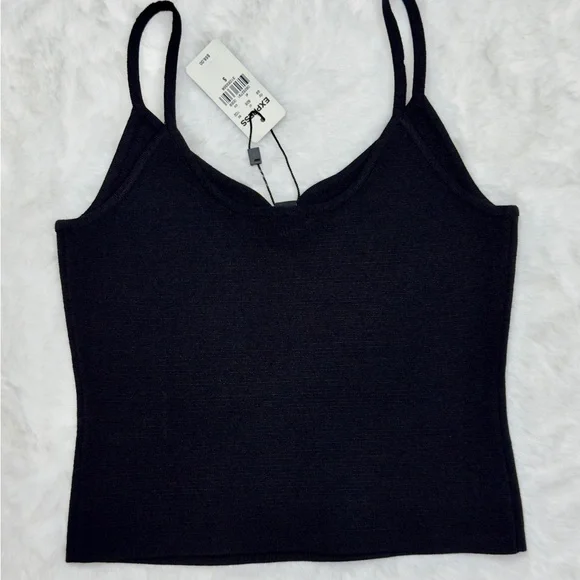 NWT EXPRESS BODY CONTOUR SWEETHEART CROPPED SWEATER CAMI - Picture 5 of 5